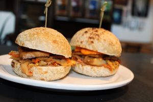 Korean BBQ Tofu Sliders at Democracy* in Hamilton