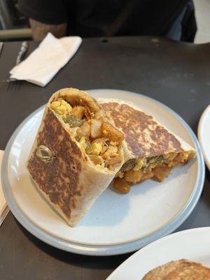 Breakfast burrito  at Democracy* in Hamilton
