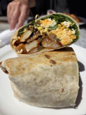 Wrap breakfast   at Democracy* in Hamilton