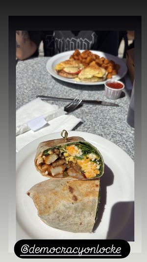 Benny and wrap   at Democracy* in Hamilton