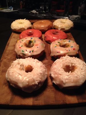 Vegan and gluten free baked donuts at Democracy* in Hamilton
