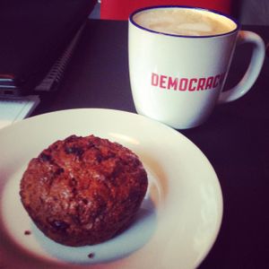 Morning glory muffin at Democracy* in Hamilton