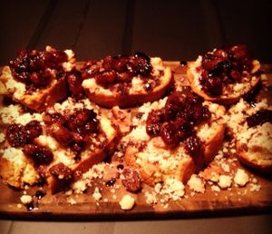 Roasted Grape Crustini  at Democracy* in Hamilton