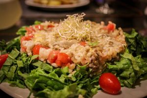 cuban rice salad at Vaikuntha Resto in Salta
