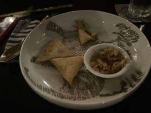 Samosas-  we already ate two!  at Elephant Cafe in Ubud