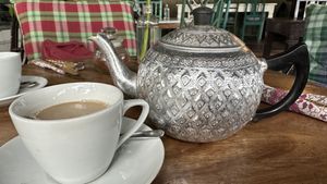 A nice pot of soy chai  at Elephant Cafe in Ubud
