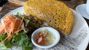 Vietnamese crepe  at Elephant Cafe in Ubud