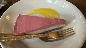 Vegan cheesecake  at Elephant Cafe in Ubud