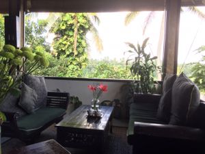 seats with a view at Elephant Cafe in Ubud