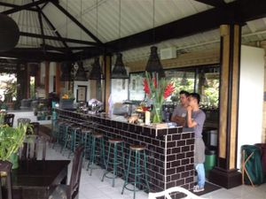 the bar at Elephant Cafe in Ubud