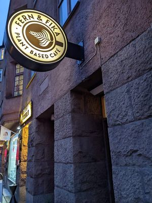 From the outside at Fern & Fika in Stockholm