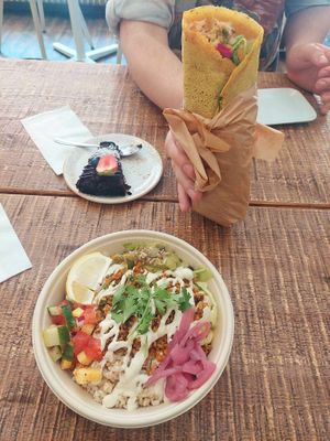 Taco bowl salad. at Fern & Fika in Stockholm