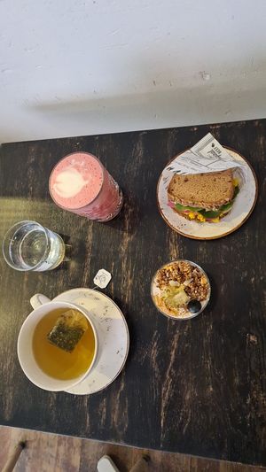 Brealfast Combo with Pink Latte at Fern & Fika in Stockholm