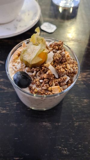 Oats with peanutbutter at Fern & Fika in Stockholm