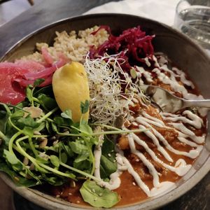 Today's lunch: Chili sin carne 155kr. 13/11-2023 at Fern & Fika in Stockholm