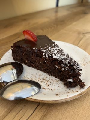 Chocolate brownie   at Fern & Fika in Stockholm