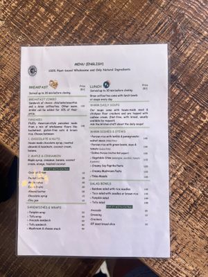 Menu Front at Fern & Fika in Stockholm