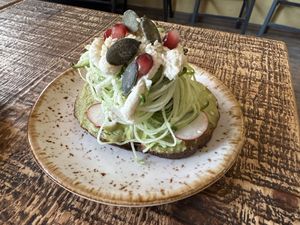 Avocado toastt  at Fern & Fika in Stockholm