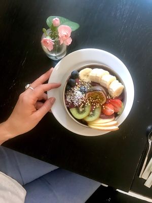 Delicious acai bowl  at Fern & Fika in Stockholm