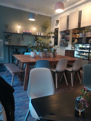 Inside at Fern & Fika in Stockholm