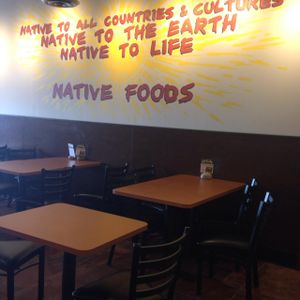 inside at Native Foods Cafe in Falls Church
