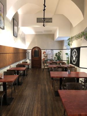 Indoor eating space too.  at Front Food in Linz