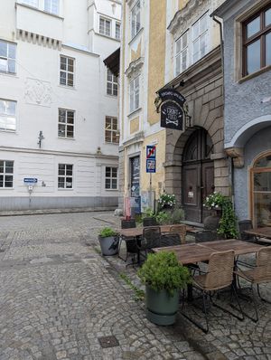 Outside at Front Food in Linz