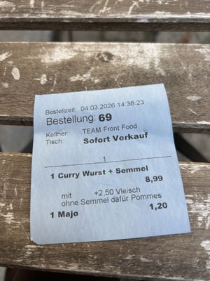 Taxiteller Bestellung  at Front Food in Linz