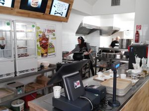 The kitchen at Front Food in Linz