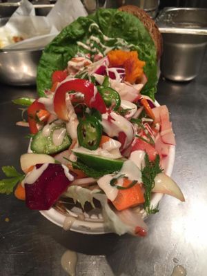 shook salad at Maavar - Passage in Tel Aviv