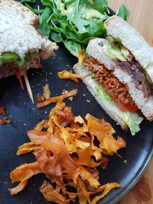 Vegan Club sandwich 💚 at GYS - Voorstraat in Utrecht