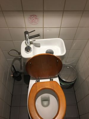 toilet with sink... never seen this before at GYS - Voorstraat in Utrecht