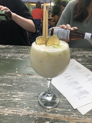 Cocktail with coconut, lime and banana  at GYS - Voorstraat in Utrecht