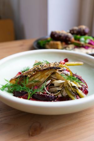 Fennel rack with black sesame at GYS - Voorstraat in Utrecht