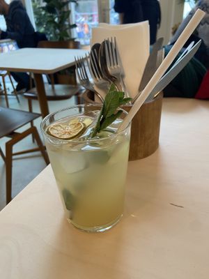 Homemade ginger/lime lemonade: very good  at GYS - Voorstraat in Utrecht