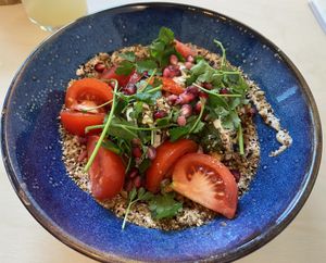 IPA: the paneer didn’t look, taste or feel like paneer, but more like baked mashed potato mixed with a legume. The dish was too spiced for me and it contained too much onion and tomato. at GYS - Voorstraat in Utrecht