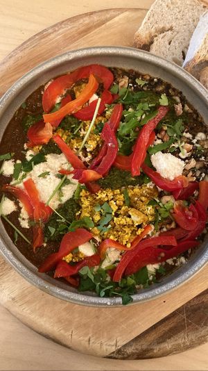 Shakshuka (egg replaced by tofu). Best dish yet!  at GYS - Voorstraat in Utrecht