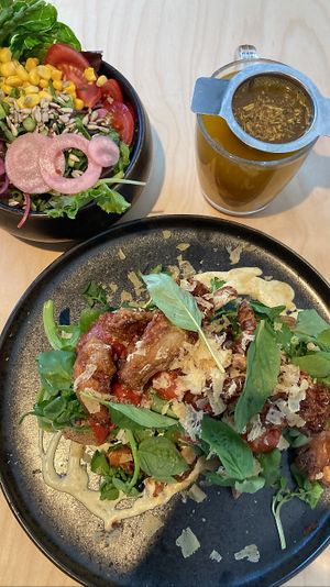 Ruffle my truffle, side salad and immunity booster. All three delicious   at GYS - Voorstraat in Utrecht