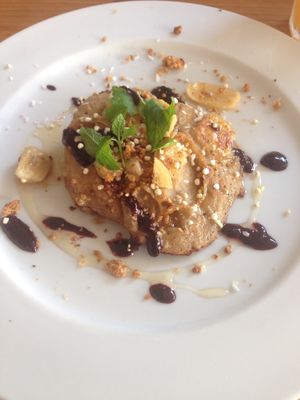 Vegan banana pancakes at GYS - Voorstraat in Utrecht