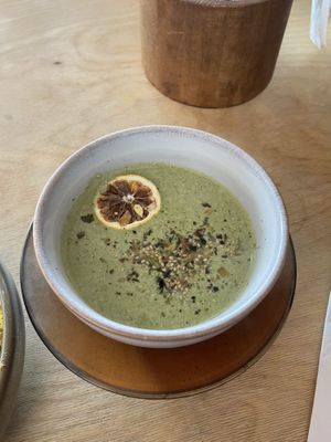 coconut basil soup. flavorful  at GYS - Voorstraat in Utrecht