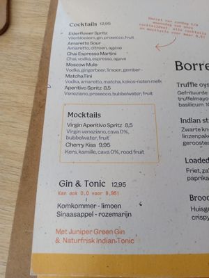 Cocktail and mocktail menu (Dutch, June 2025) at GYS - Voorstraat in Utrecht