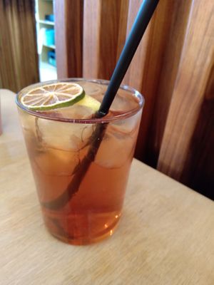 Cherry and chamomile iced tea at GYS - Voorstraat in Utrecht