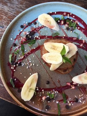 Banana chocolate pancakes at GYS - Voorstraat in Utrecht