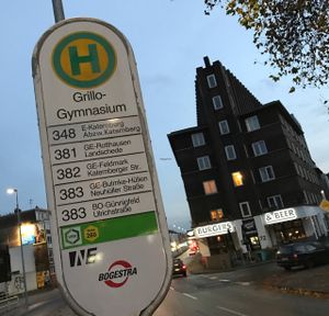 tram stop at Bang Bang Burgers and Beer in Gelsenkirchen