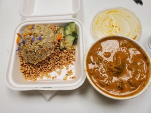 Malaysian curry delivery! at Good Eden in New Orleans