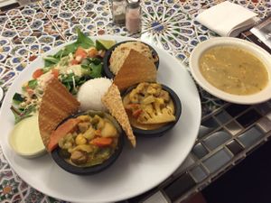 they were out of meal of day-got two servings of yummy curry! at Good Eden in New Orleans