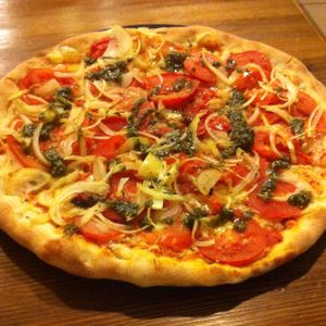 Italian style pizza at Vegan Pizza in Warsaw