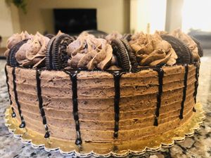 The side of the Oreo birthday cake at Veganbites - Eastern Ave in Las Vegas