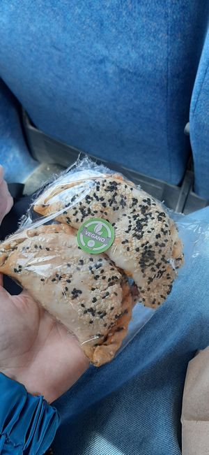 Empanadas de soja at Marcopolo Freelife in Ushuaia