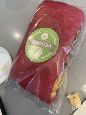 Hummus sandwich at Marcopolo Freelife in Ushuaia